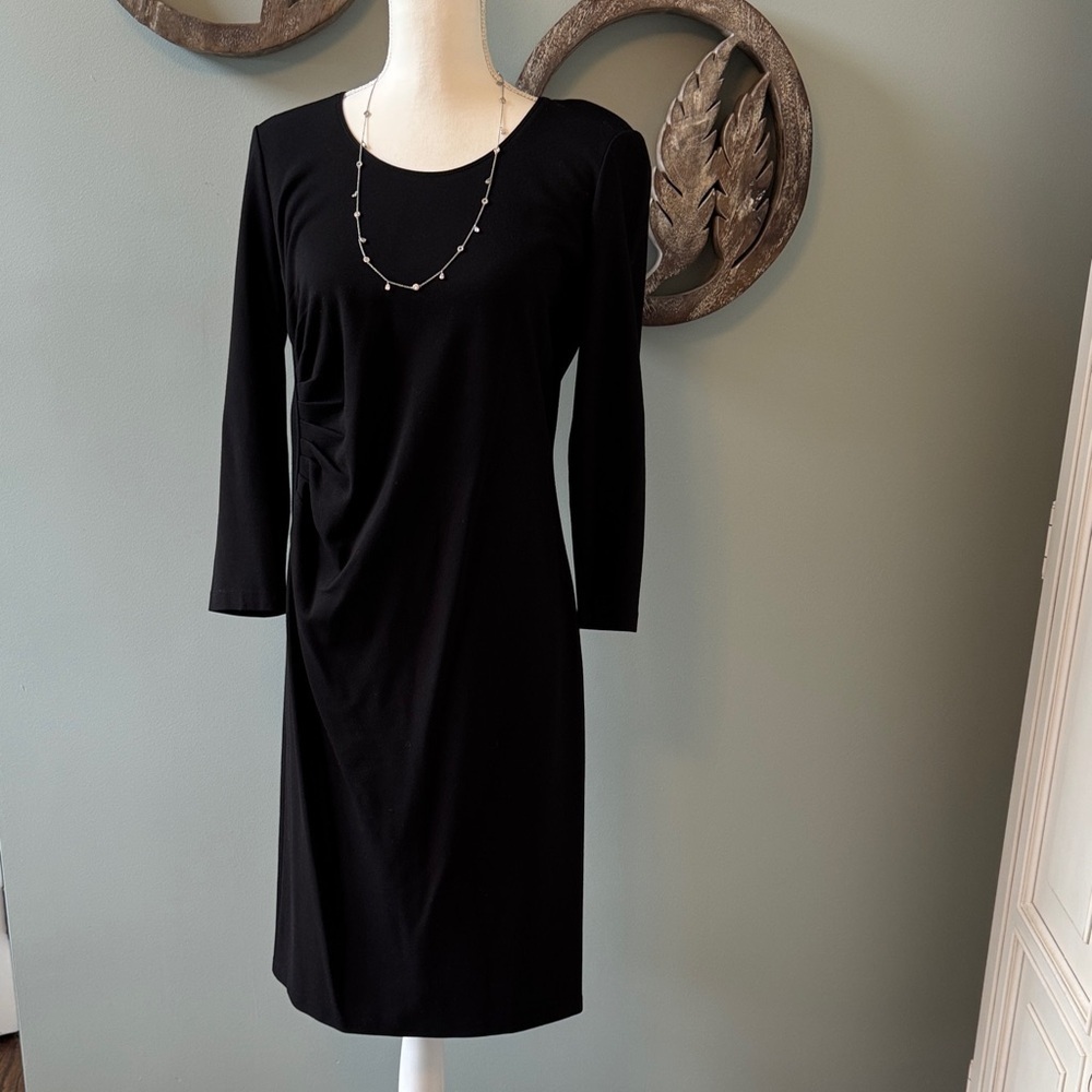 Armani Collezioni Classic Black 3/4 Long Sleeve Dress